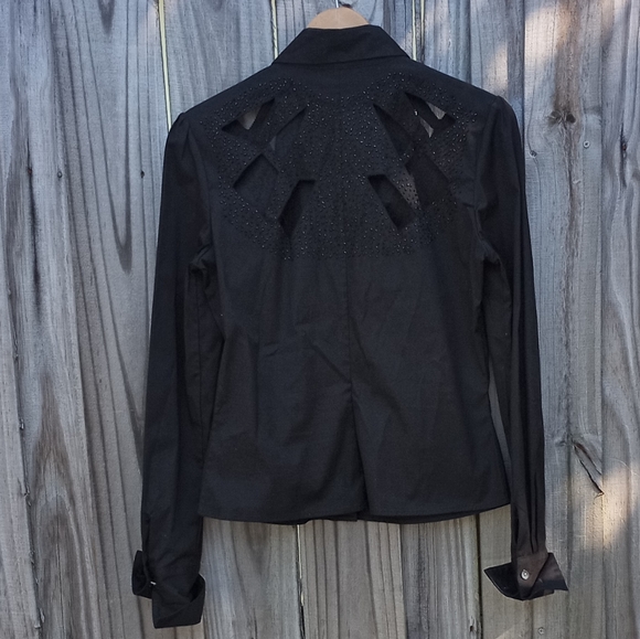Cache cut out beaded button down shirt - Picture 5 of 5